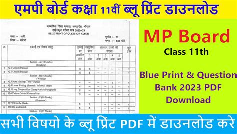 mp board syllabus 2023-24 class 11